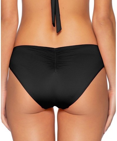 Women's Color Code Shirred-Back Hipster Bikini Bottoms Black $27.84 Swimsuits