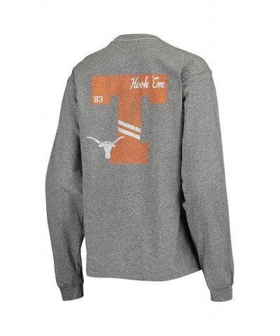 Women's Heathered Gray Texas Longhorns Pocket Oversized Long Sleeve T-shirt Heathered Gray $27.50 Tops