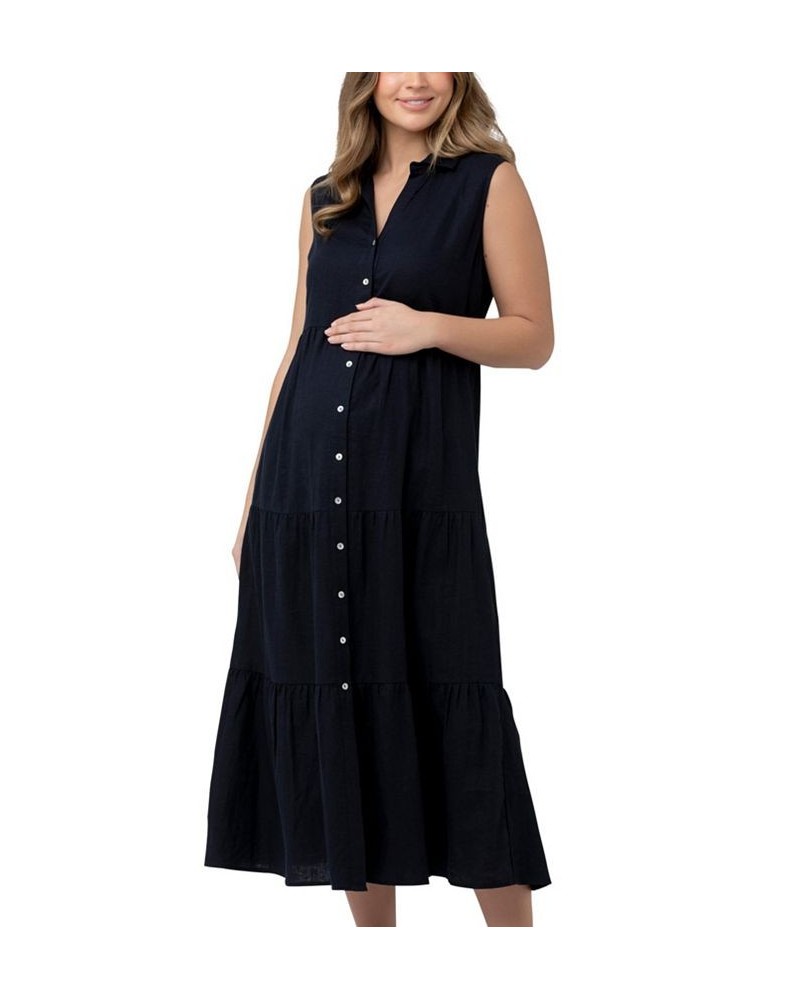 Tracy Tiered Nursing Dress Navy $45.63 Dresses