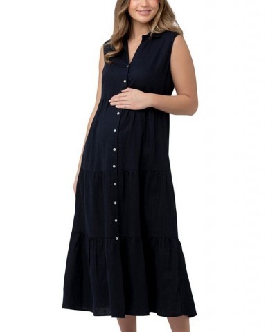 Tracy Tiered Nursing Dress Navy $45.63 Dresses