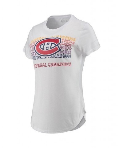 Women's White Charcoal Montreal Canadiens Sonata T-shirt and Leggings Set White, Charcoal $29.25 Pajama