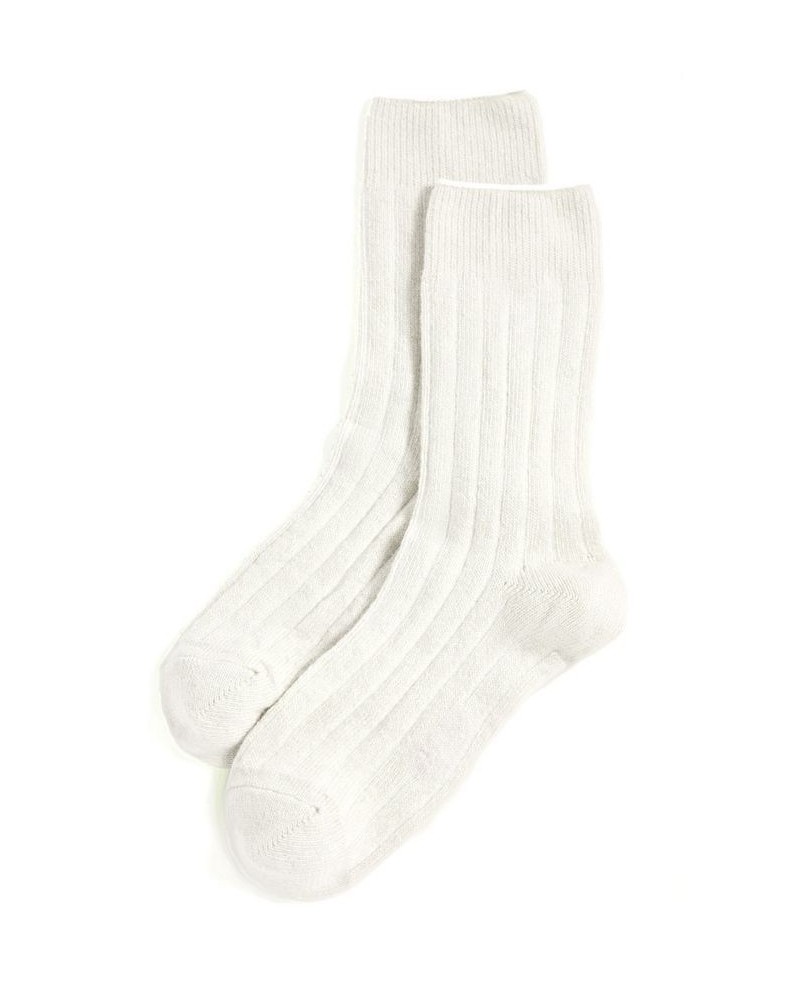 Women's Lux Cashmere Sock Gift Box of One Ivory/Cream $28.08 Socks