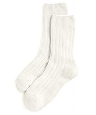 Women's Lux Cashmere Sock Gift Box of One Ivory/Cream $28.08 Socks