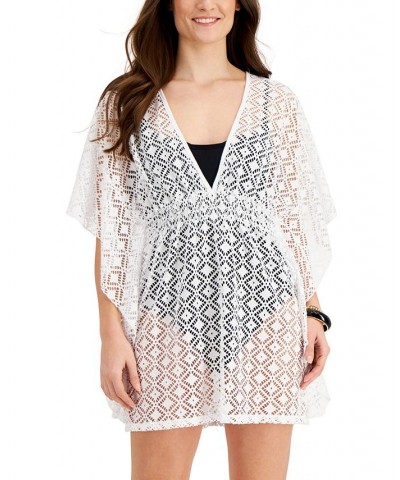 Juniors' Crochet Cover-Up White $18.48 Swimsuits