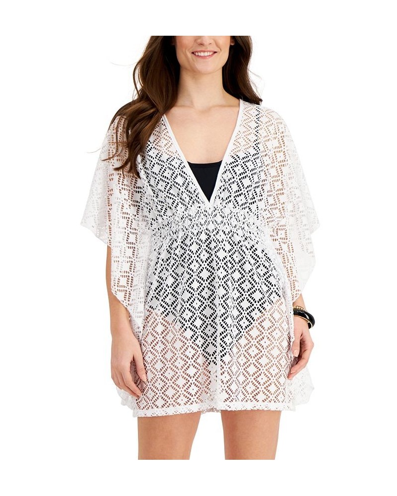 Juniors' Crochet Cover-Up White $18.48 Swimsuits