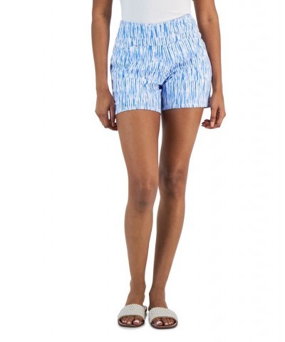 Women's Mid-Rise Pull-On Shorts Blue $14.35 Shorts