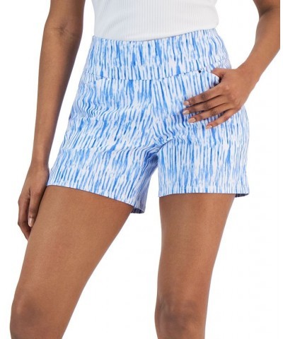 Women's Mid-Rise Pull-On Shorts Blue $14.35 Shorts