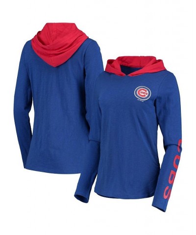 Women's Royal Chicago Cubs Crossbar Pullover Hoodie Royal $35.74 Sweatshirts