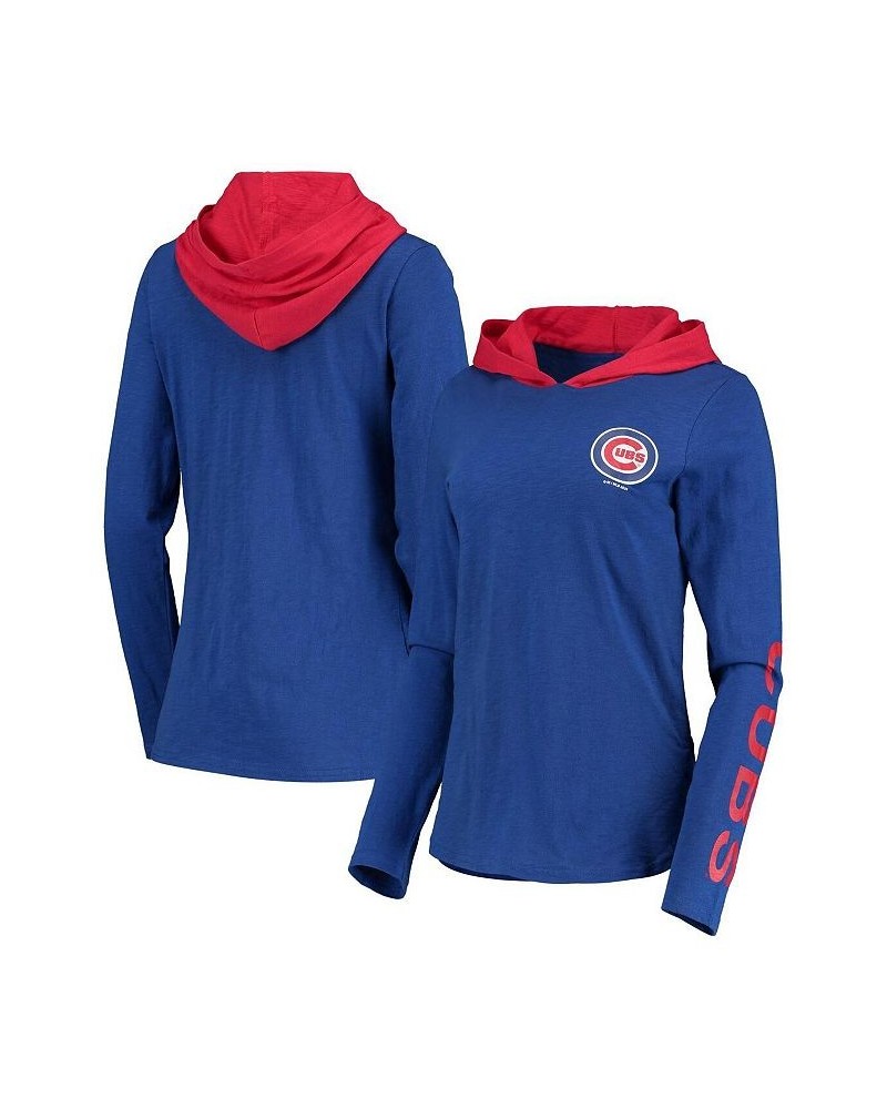 Women's Royal Chicago Cubs Crossbar Pullover Hoodie Royal $35.74 Sweatshirts