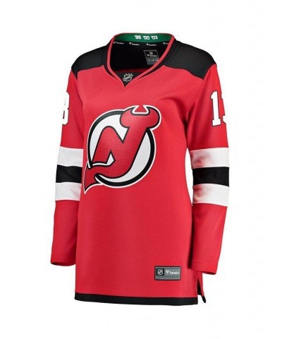 Women's Fanatics Nico Hischier Red New Jersey Devils Breakaway Home Player Jersey Red $79.20 Jersey