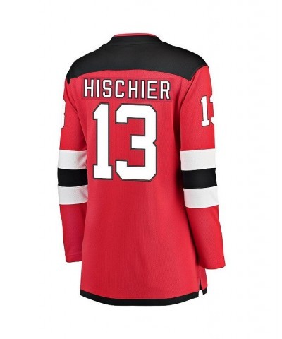 Women's Fanatics Nico Hischier Red New Jersey Devils Breakaway Home Player Jersey Red $79.20 Jersey