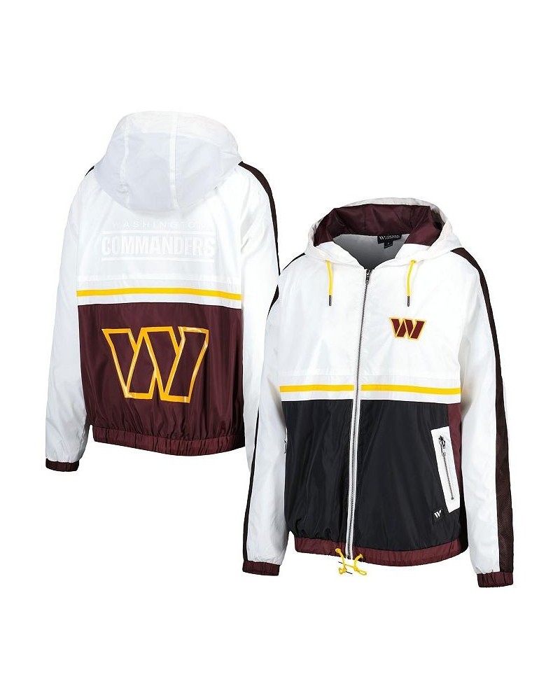 Women's White Burgundy Washington Commanders Raglan Full-Zip Track Jacket White, Burgundy $41.85 Jackets