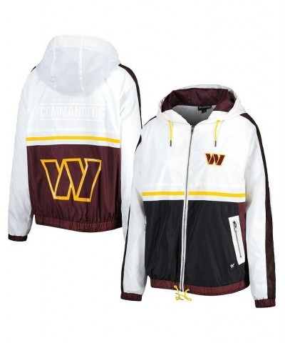 Women's White Burgundy Washington Commanders Raglan Full-Zip Track Jacket White, Burgundy $41.85 Jackets