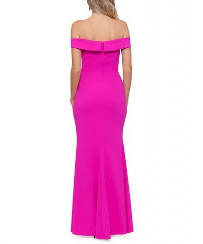 Petite Asymmetrical Front-Slit Gown Pink $112.98 Dresses