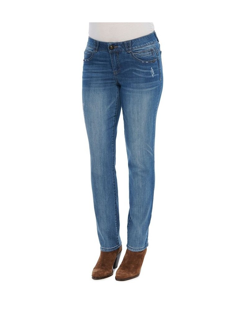 Women's "Ab"Solution Straight Leg Jeans Blue $46.64 Jeans