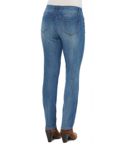 Women's "Ab"Solution Straight Leg Jeans Blue $46.64 Jeans