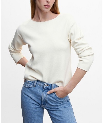 Women's Fine Knit Boat Neck Sweater Tan/Beige $32.90 Sweaters