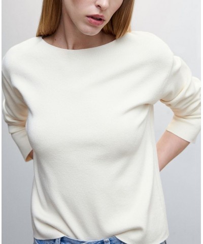 Women's Fine Knit Boat Neck Sweater Tan/Beige $32.90 Sweaters