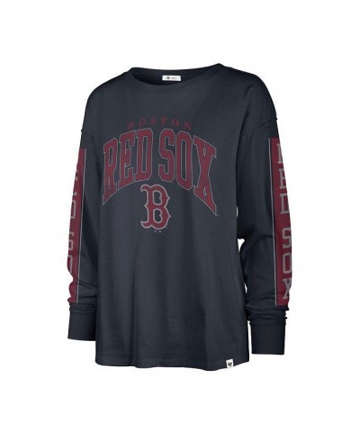 Women's Navy Boston Red Sox Statement Long Sleeve T-shirt Navy $34.44 Tops