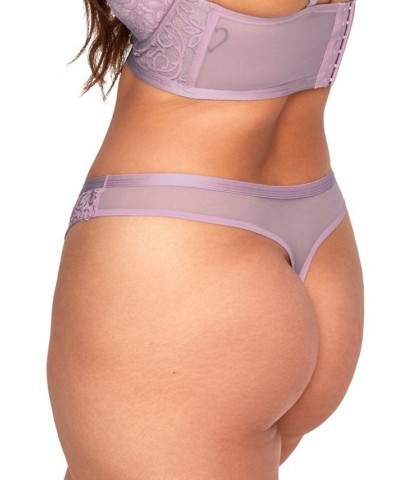 Diara Women's Plus-Size Thong Panty Purple $13.47 Panty