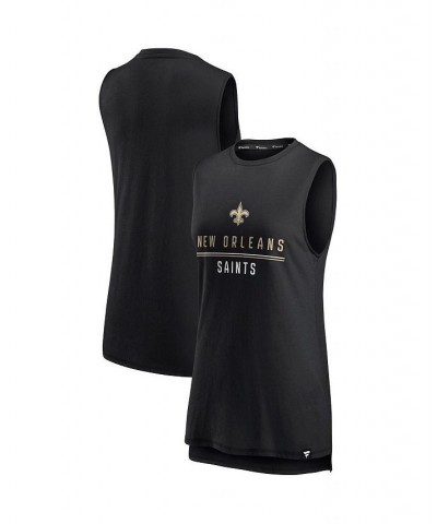 Women's Branded Black New Orleans Saints True Contender Tank Top Black $19.24 Tops