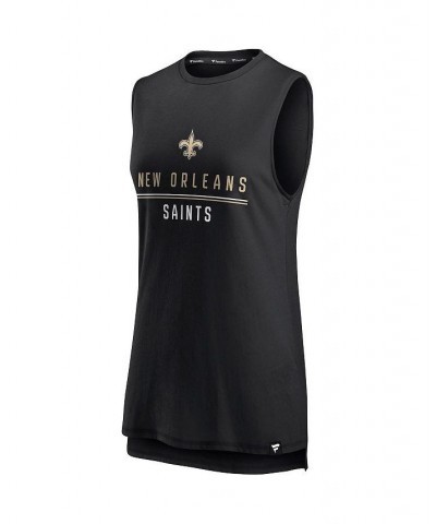 Women's Branded Black New Orleans Saints True Contender Tank Top Black $19.24 Tops