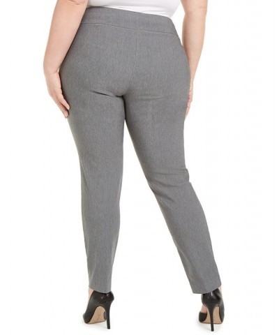 Plus Size Tummy-Control Pull-On Skinny Pants Light Heather Gray $22.49 Pants