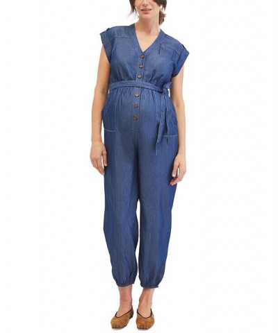 Utility Boiler Maternity Jumpsuit Dark Wash $26.40 Pants