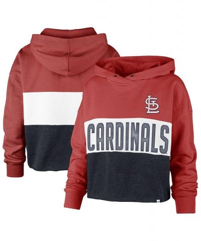 Women's '47 St. Louis Cardinals Lizzy Cropped Pullover Hoodie Heathered Red, Heathered Navy $39.20 Sweatshirts