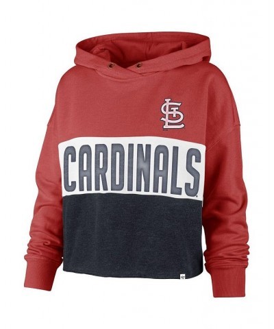 Women's '47 St. Louis Cardinals Lizzy Cropped Pullover Hoodie Heathered Red, Heathered Navy $39.20 Sweatshirts