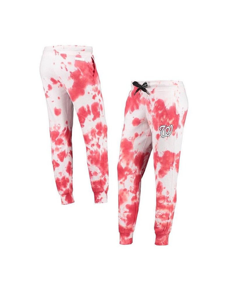 Women's White Red Washington Nationals Melody Tie-Dye Jogger Pants White, Red $48.59 Pants