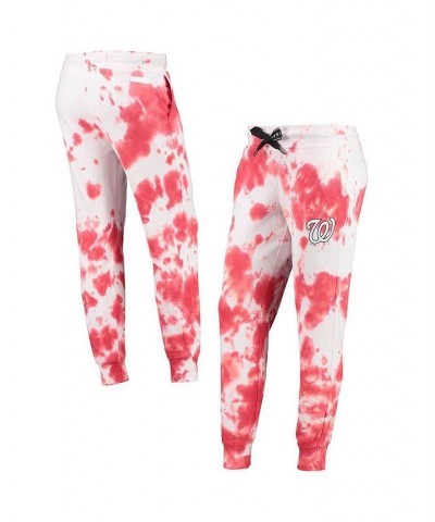 Women's White Red Washington Nationals Melody Tie-Dye Jogger Pants White, Red $48.59 Pants