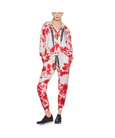 Women's White Red Washington Nationals Melody Tie-Dye Jogger Pants White, Red $48.59 Pants