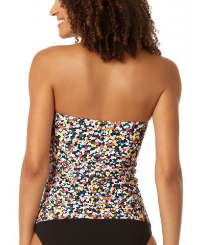 Women's Printed Twist-Front Shirred Tankini Top Mosaic Multi $34.44 Swimsuits