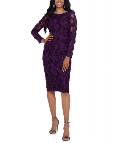 Lace Soutache Dress Purple $51.30 Dresses