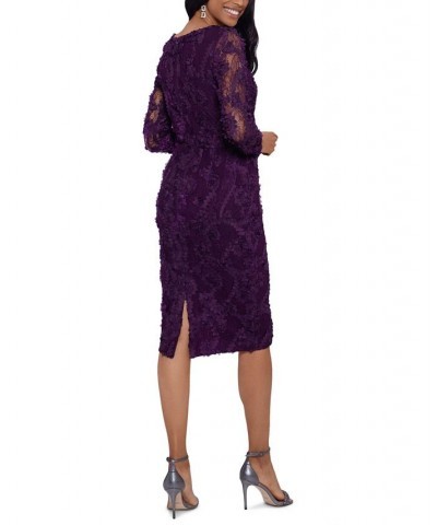 Lace Soutache Dress Purple $51.30 Dresses