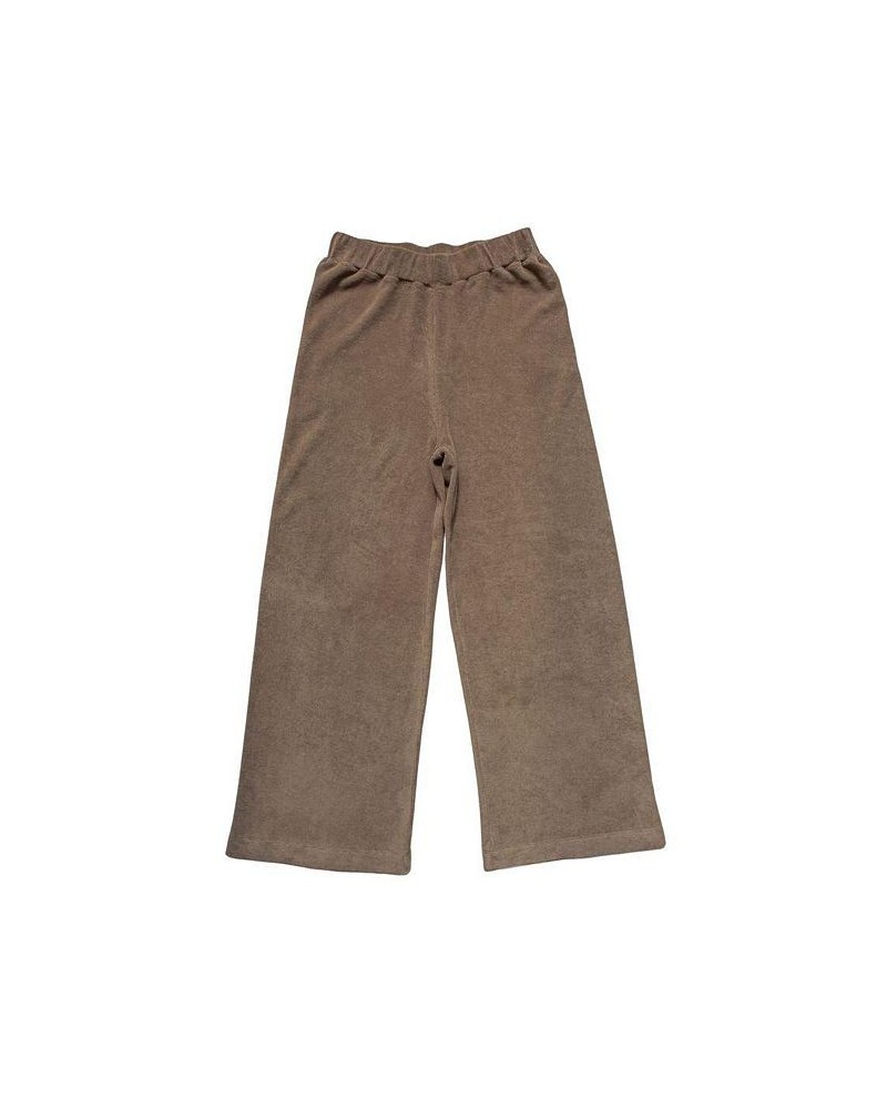 Women's Maternity Organic Cotton Wide Leg Terry Trouser Walnut $44.88 Pants