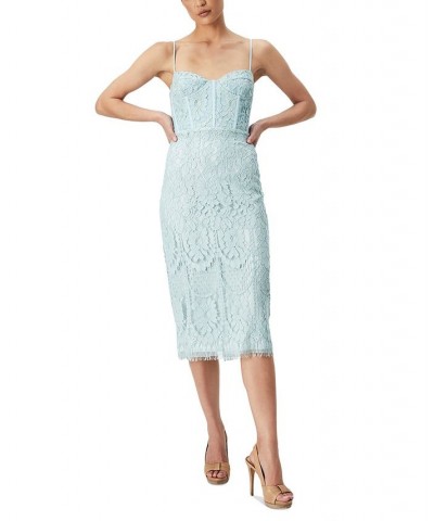 Women's Florence Lace Midi Dress Cool Mint $58.83 Dresses