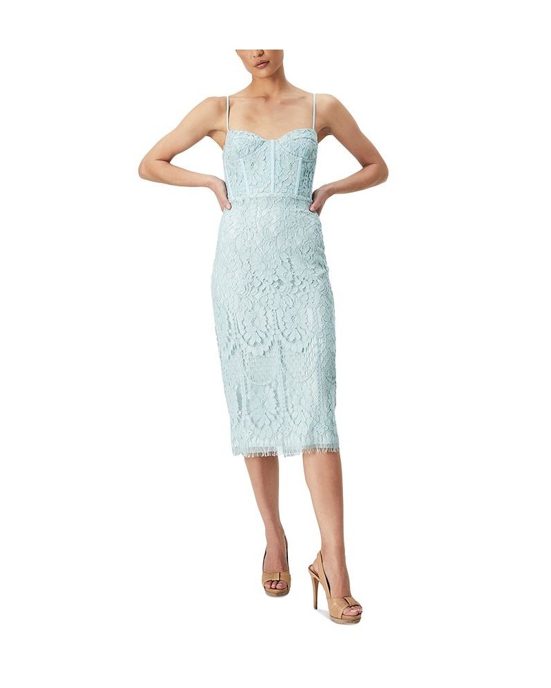 Women's Florence Lace Midi Dress Cool Mint $58.83 Dresses