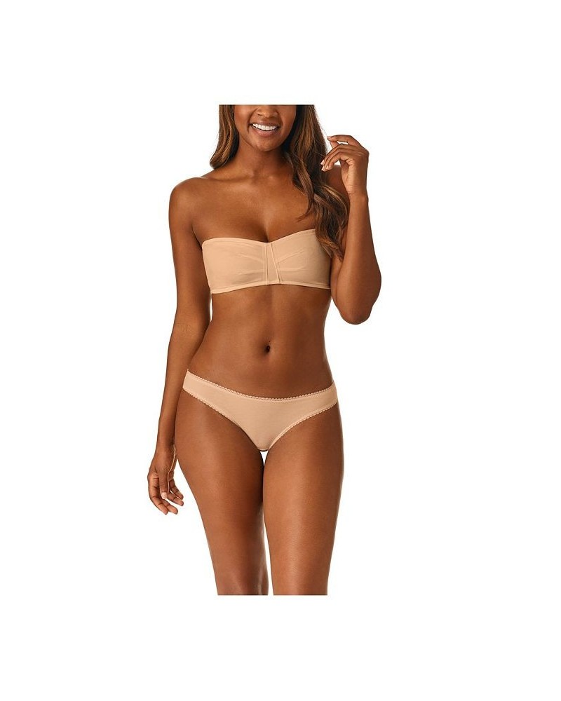 Women's Cabana Cotton Strapless Bandeau Tan/Beige $16.42 Bras