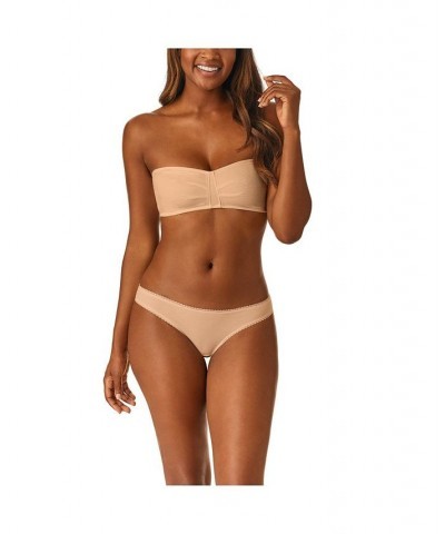 Women's Cabana Cotton Strapless Bandeau Tan/Beige $16.42 Bras