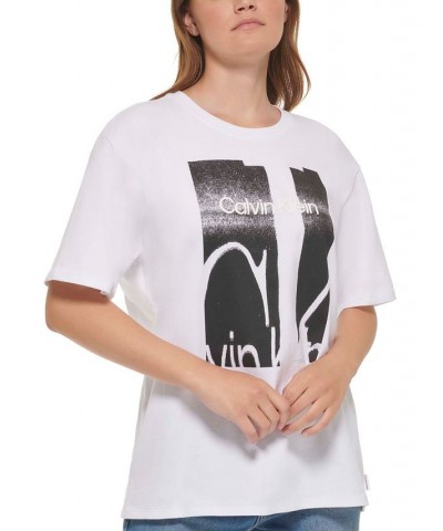 Women's Cotton Graphic T-Shirt White / Black $19.06 Tops