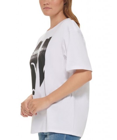 Women's Cotton Graphic T-Shirt White / Black $19.06 Tops