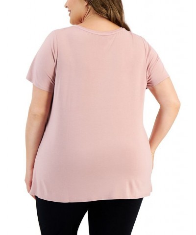 Plus Size Knit Top Pottery Clay $12.20 Tops