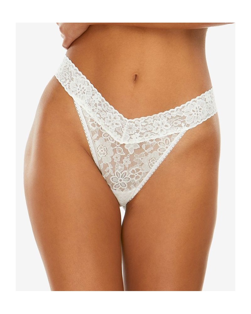 Women's Daily Lace Original Rise Thong 771101 White $10.25 Panty