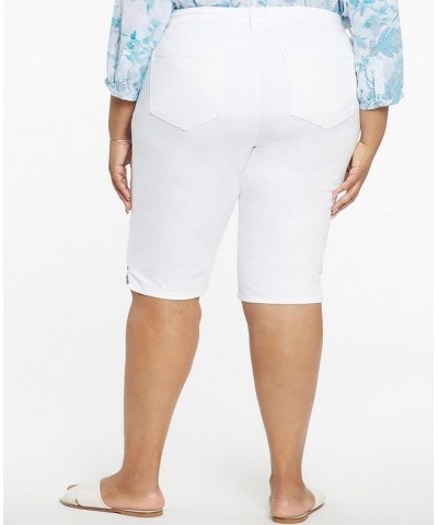 Plus Size Bike Capri Jeans Optic White $30.06 Jeans