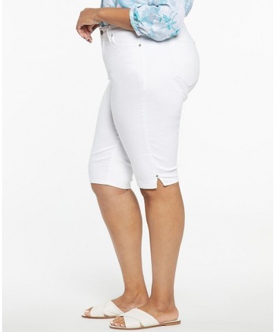 Plus Size Bike Capri Jeans Optic White $30.06 Jeans