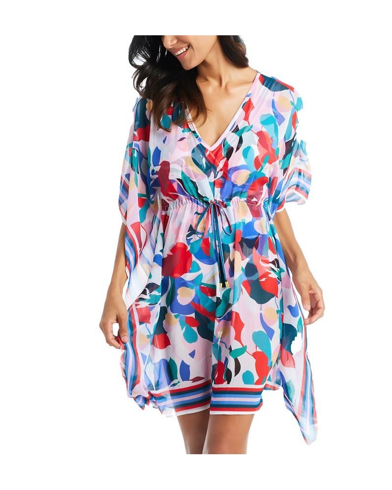 Women's Elastic Tastic Chiffon Caftan Cover-Up Multi $47.47 Swimsuits