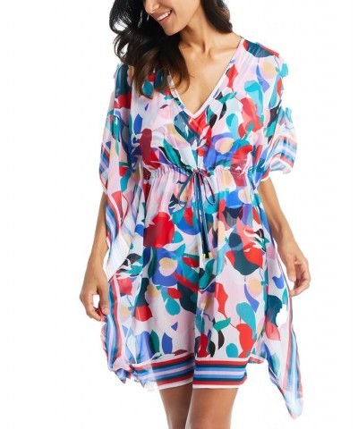 Women's Elastic Tastic Chiffon Caftan Cover-Up Multi $47.47 Swimsuits