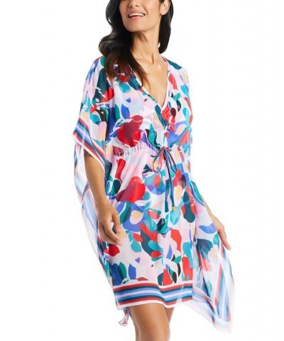 Women's Elastic Tastic Chiffon Caftan Cover-Up Multi $47.47 Swimsuits